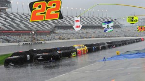 Rain delayed the Daytona 500 for more than six hours.