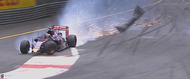 Max Verstappen's crash set off the final chain of events in the 2015 Monaco Grand Prix.