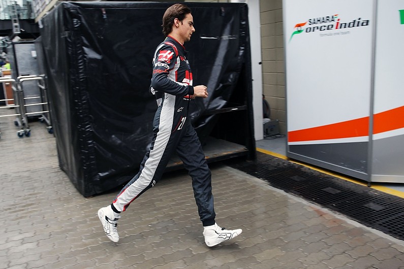 Esteban Gutierrez storming back to the paddock, pre-hissy fit.