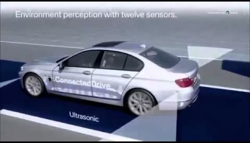 2013 BMW Highly automated driving found on the motorway Animation sensor technologies mp4