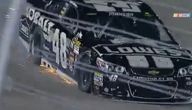 NASCAR Sparks Fly from Jimmie Johnson | Federated Car Parts 400, Richmond (2013)
