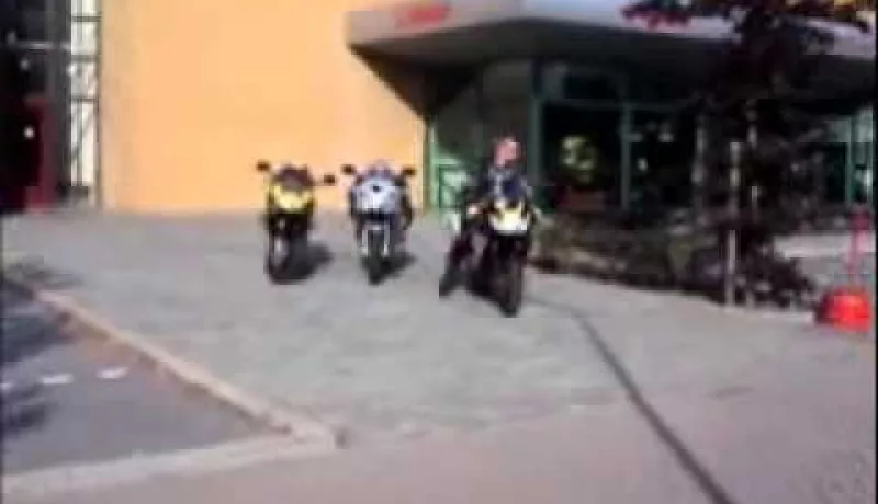 Worlds quickiest motorbike crash