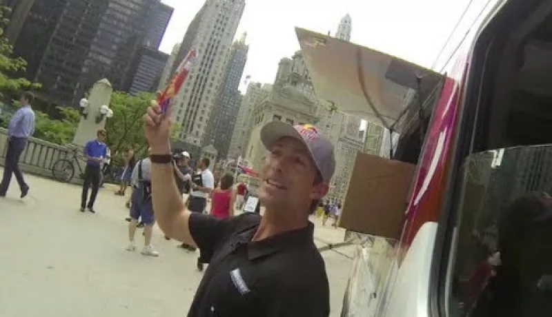 @TravisPastrana and @ReganSmith – Doing what their best at…selling ice creams?
