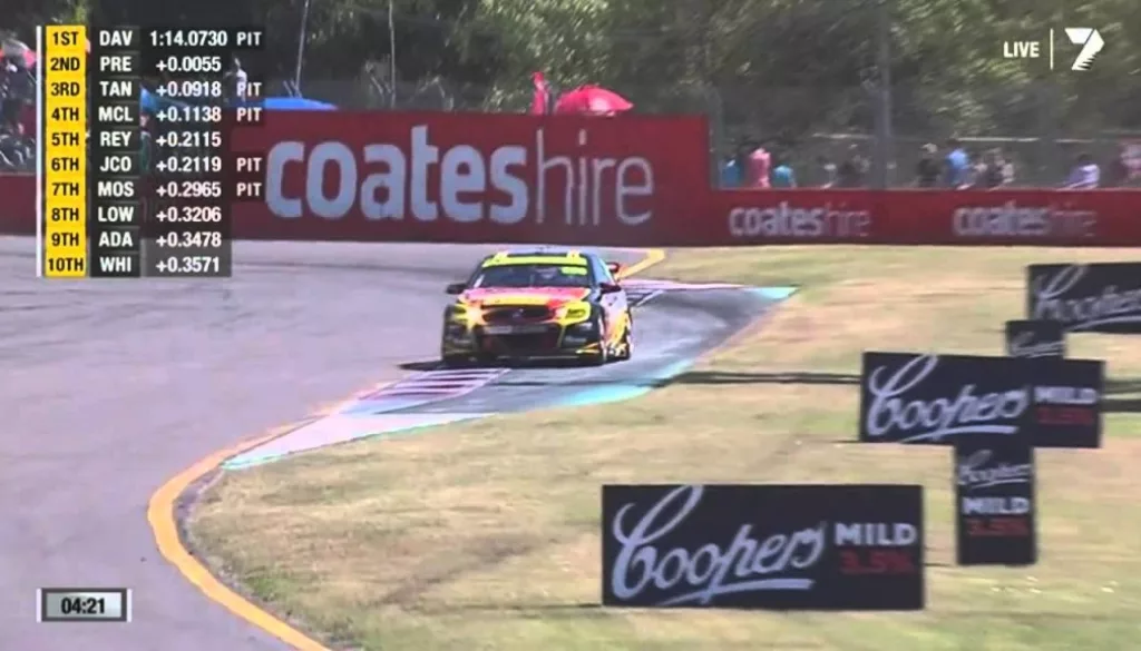 V8 Supercars – Townsville – Russell Ingall’s Shock Absorber Snaps In Half!
