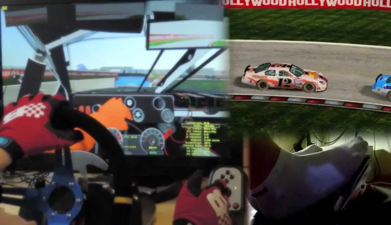 NASCAR mod – rFactor 2 mod Logitech G27 gameplay Custom Steering Wheel, feet/clutch. 1080p 2013