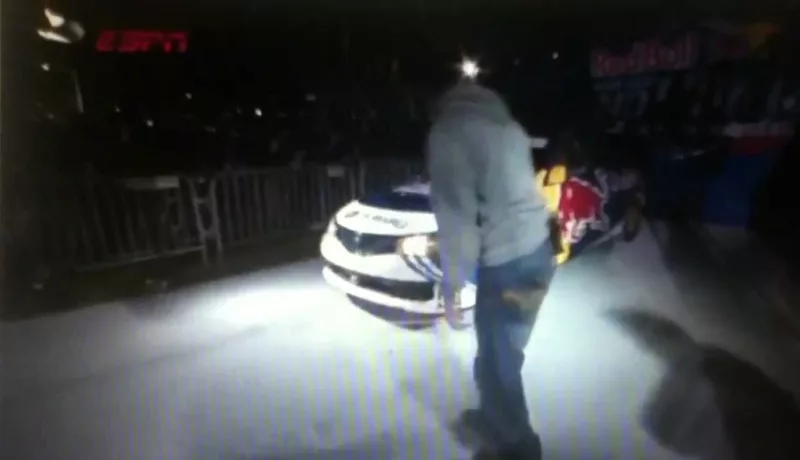 Travis pastrana jumps 269 feet inside a rally car
