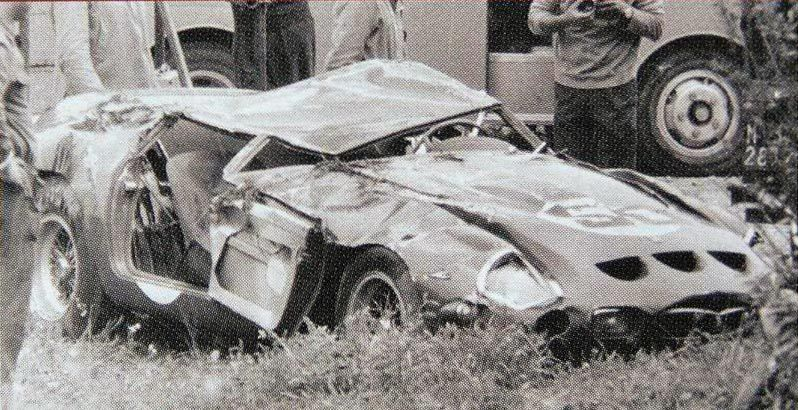 The car as it looked after the crash.
