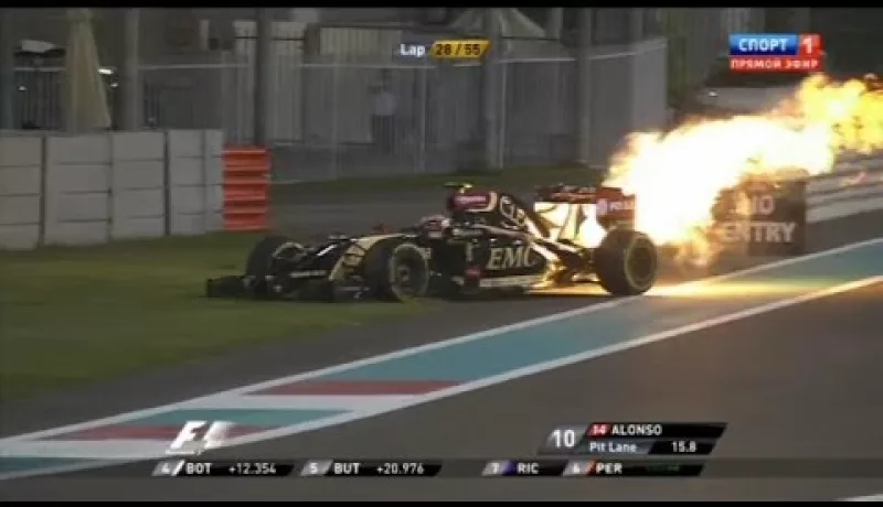 Lotus Flames Out At Abu Dhabi