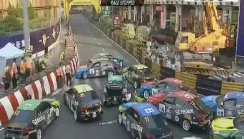 Macau Grand Prix Stopped By Bottleneck Corner
