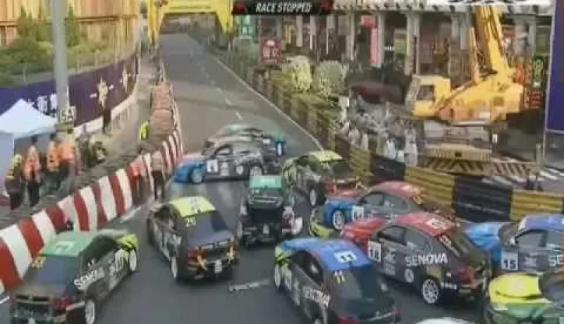 Macau Grand Prix Stopped By Bottleneck Corner