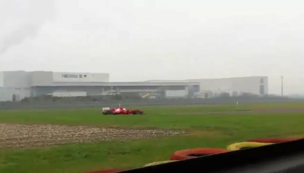 Vettel Takes Old Ferrari For A Spin