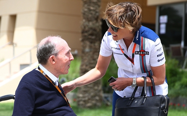 Team owners Claire and Frank Williams