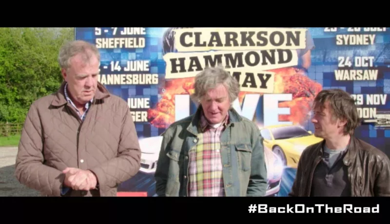 Clarkson, Hammond & May Live Begins