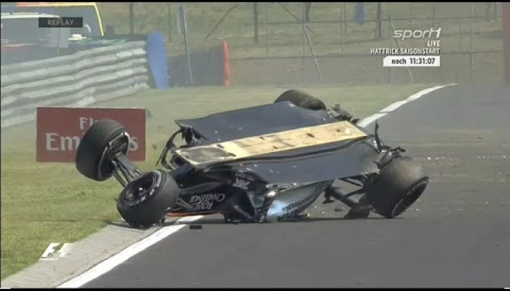 Sergio Perez Crashes At 2015 Hungarian Grand Prix Practice