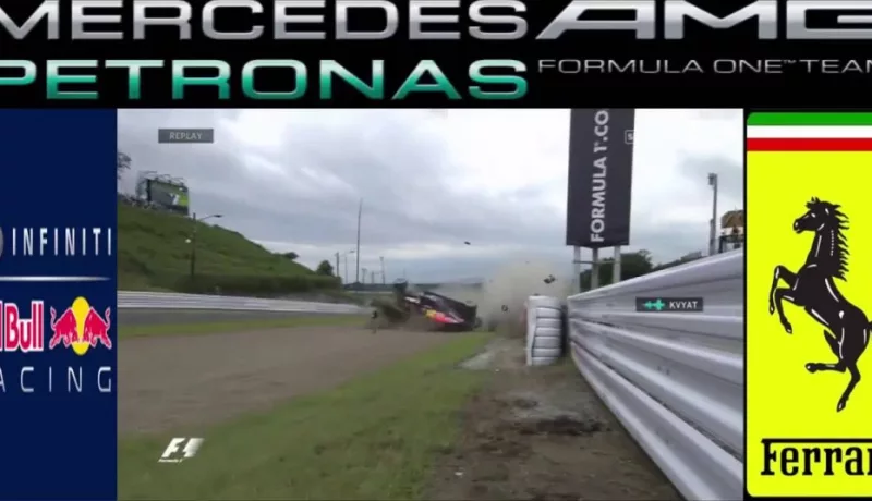 Daniil Kvyat Crashes In 2015 Japanese Grand Prix Qualifying