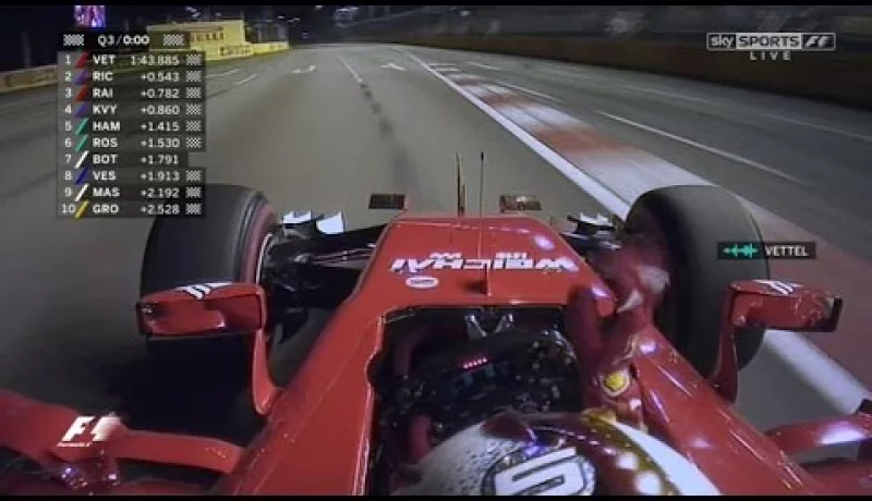Sebastian Vettel Claims 2015 Singapore Grand Prix Pole Position