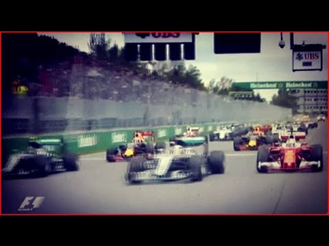 Vettel passes Hamilton and Rosberg at the race start