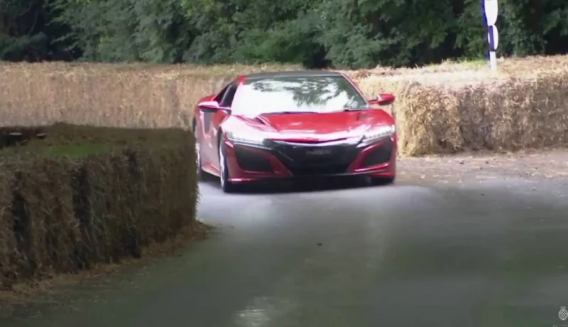 Jenson Button Drives The New Acura NSX At Goodwood