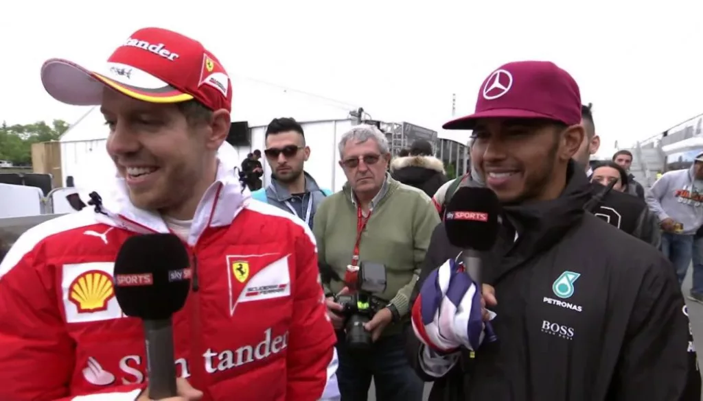 Sebastian Vettel, Lewis Hamilton And Seagulls