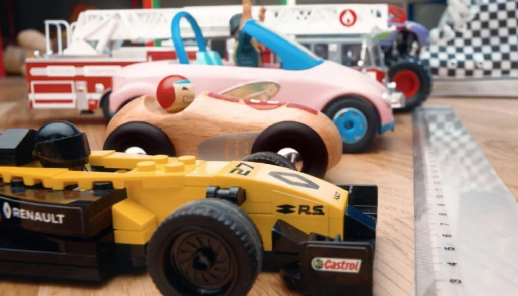 LEGO Renault Squeezes Past Fire Truck For Win