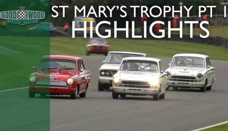 1960’s Cars Battle For St. Mary’s Trophy At Goodwood Revival 2018