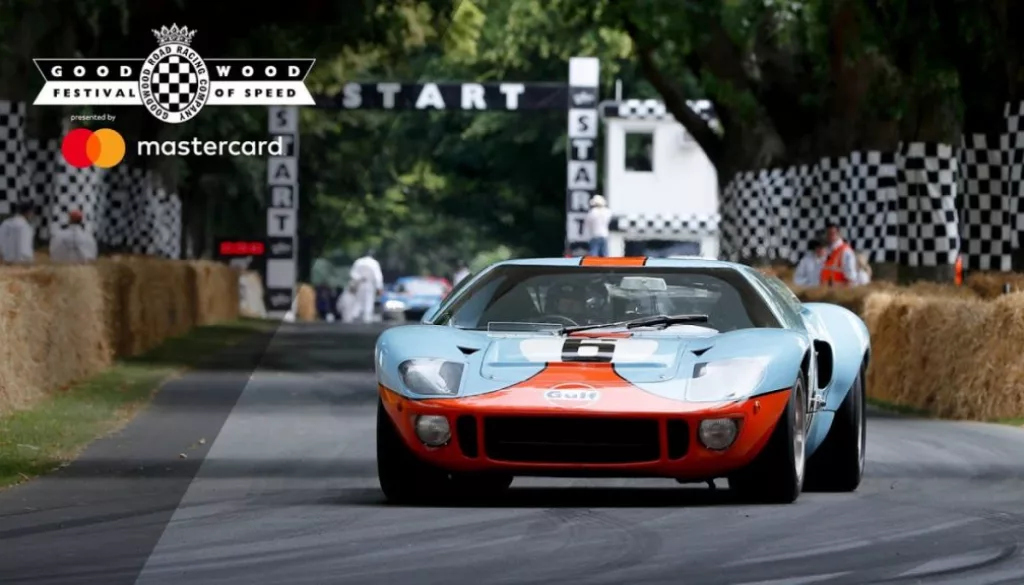 Gulf Ford GT40 Performs Parade Lap At Goodwood