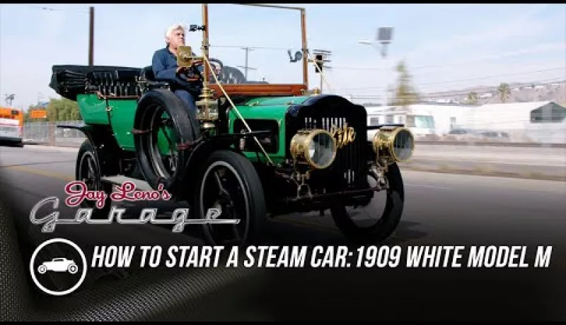Jay Leno Starts A 1909 White Model M Steam Car