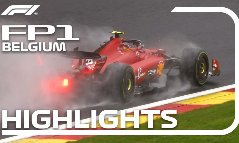 Ferrari Fastest In Wet First Practice Session For 2023 Belgian Grand Prix