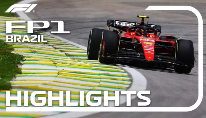 Ferrari Fastest In First Practice Session For 2023 Brazilian Grand Prix